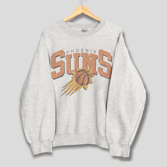 Retro Vintage Phoenix Suns Basketball Crewneck Sweatshirt, 1997 NBA Phoenix Suns - Picture 1 of 2